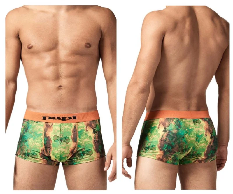 Papi UMPA050 Fashion Microflex Brazilian Trunks Color Sunrise Multi Print