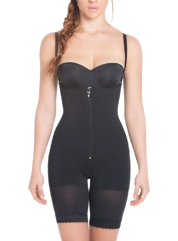 Siluet High Compression Braless Mid-Thigh Minimizer Bodysuit