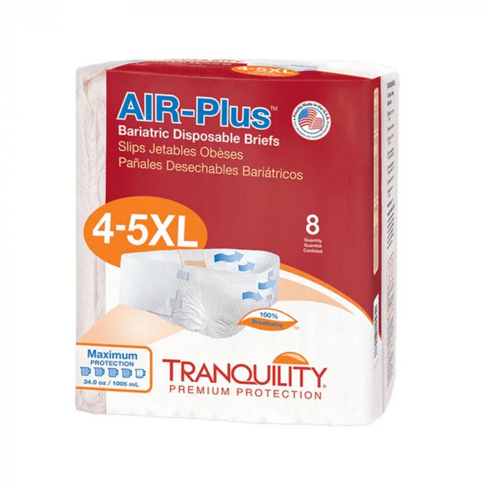 Tranquility Air Plus Bariatric Disposable Stretch Briefs Heavy Absorbency